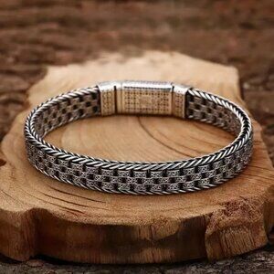 Solid 925 Sterling Silver Mens Chain Link Style Bracelet 8" 8.5" inch Jewelry